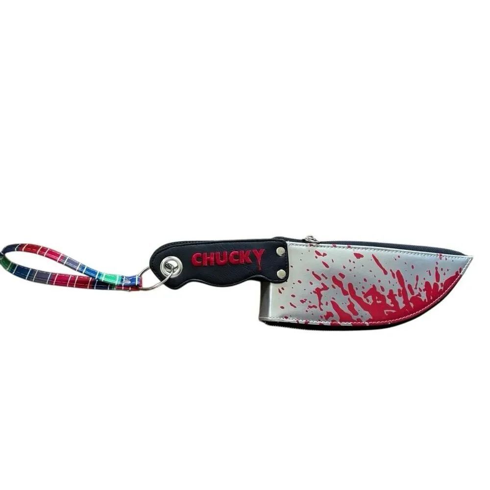 Spirit Halloween Child’s Play Chuckie Bloody Knife Shaped Bag Wallet Purse
